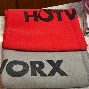 Red and Gray HOTWORX Towels. A bundle of 2. GUC